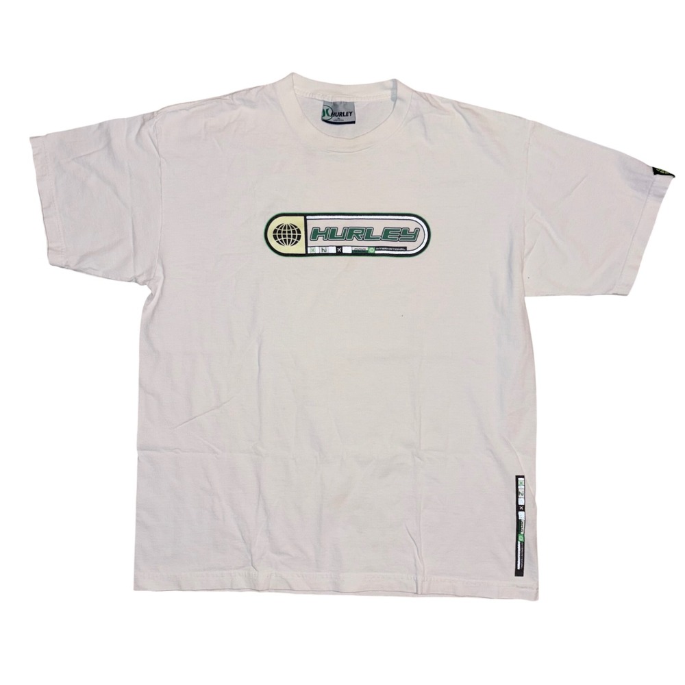 Vintage Hurley International T Shirt XL Reflective Y2K Skate Surf Made in USA